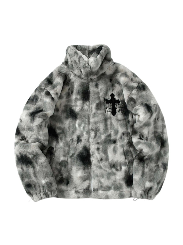 Wrap yourself in warmth and street style with the Heavy Duty Faux Lambswool Tie Dye Urban Jacket. Made from ultra-soft faux fur, this winter essential combines comfort and bold design in one standout piece. The loose fit and high-neck construction offer a