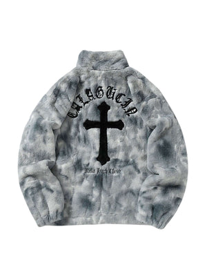 Wrap yourself in warmth and street style with the Heavy Duty Faux Lambswool Tie Dye Urban Jacket. Made from ultra-soft faux fur, this winter essential combines comfort and bold design in one standout piece. The loose fit and high-neck construction offer a