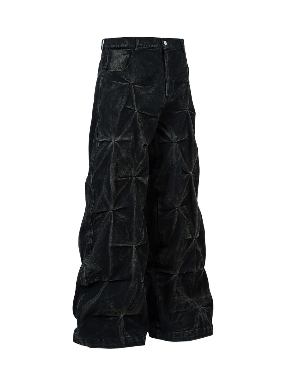 Elevate your streetwear with the Heavy Washed Distressed Pleated Baggy Jeans — a bold fusion of comfort and fashion-forward edge. Crafted from durable polyester, these jeans feature a pleated wide-leg silhouette, distressed wash, and an elastic waistband