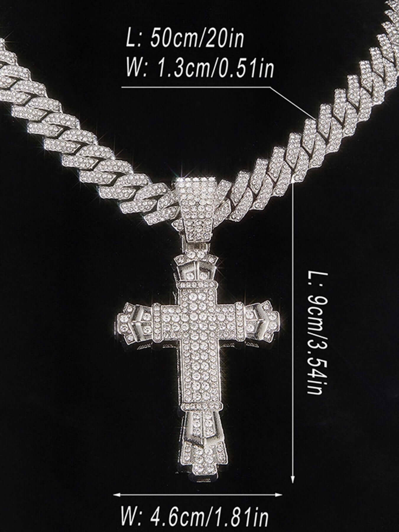 Add a bold statement to your streetwear with the High Street Cross Necklace — a high-polish piece that balances luxury and edge. Made from durable stainless steel and fully encrusted with sparkling cubic zirconia stones, this necklace delivers standout sh