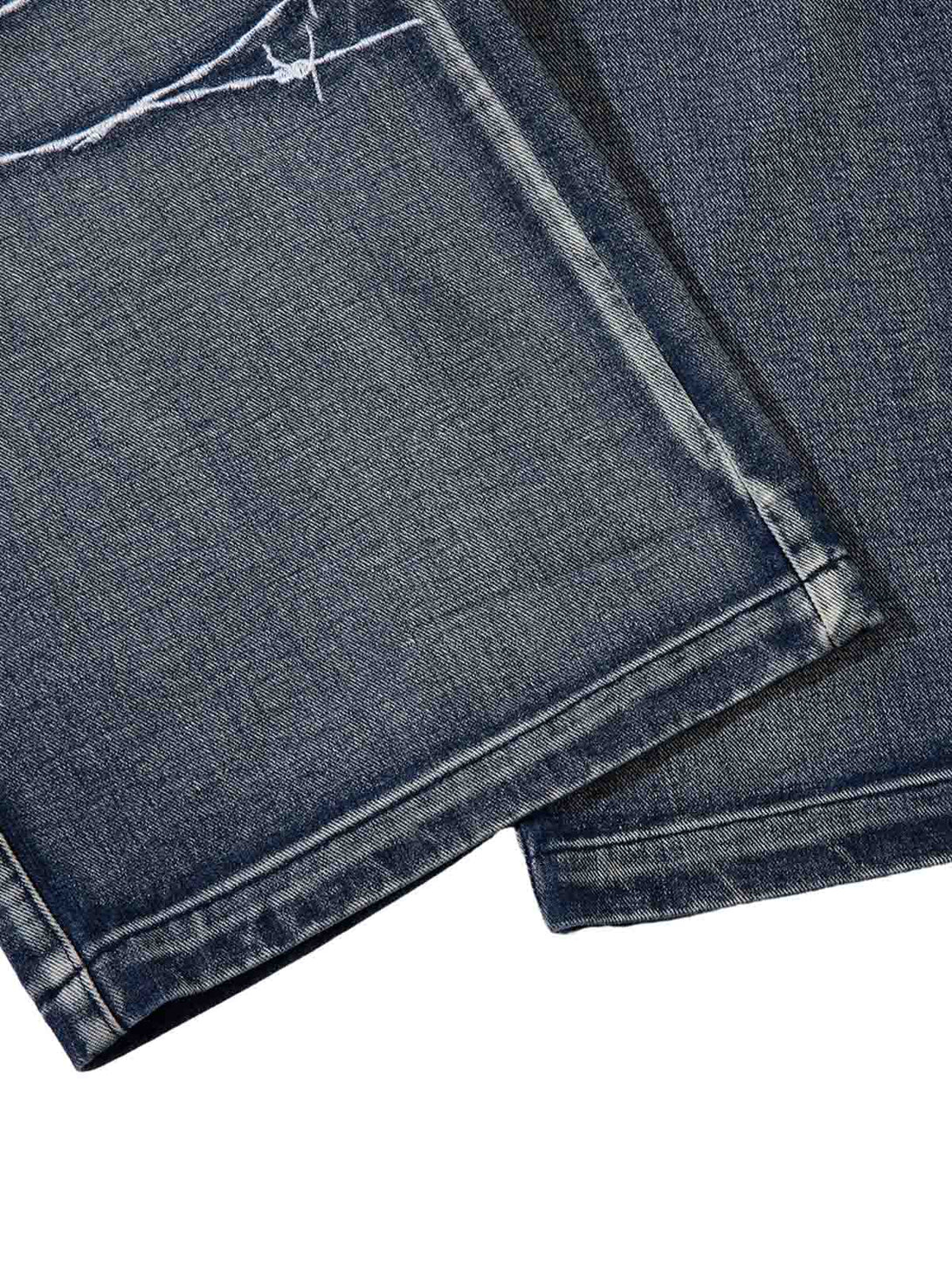 Upgrade your streetwear rotation with the High Street Embroidery Hip Hop Jeans. Crafted from a durable cotton blend, these jeans feature a utility-inspired design with multiple functional pockets, edgy zipper accents, and an adjustable waistband for a cus