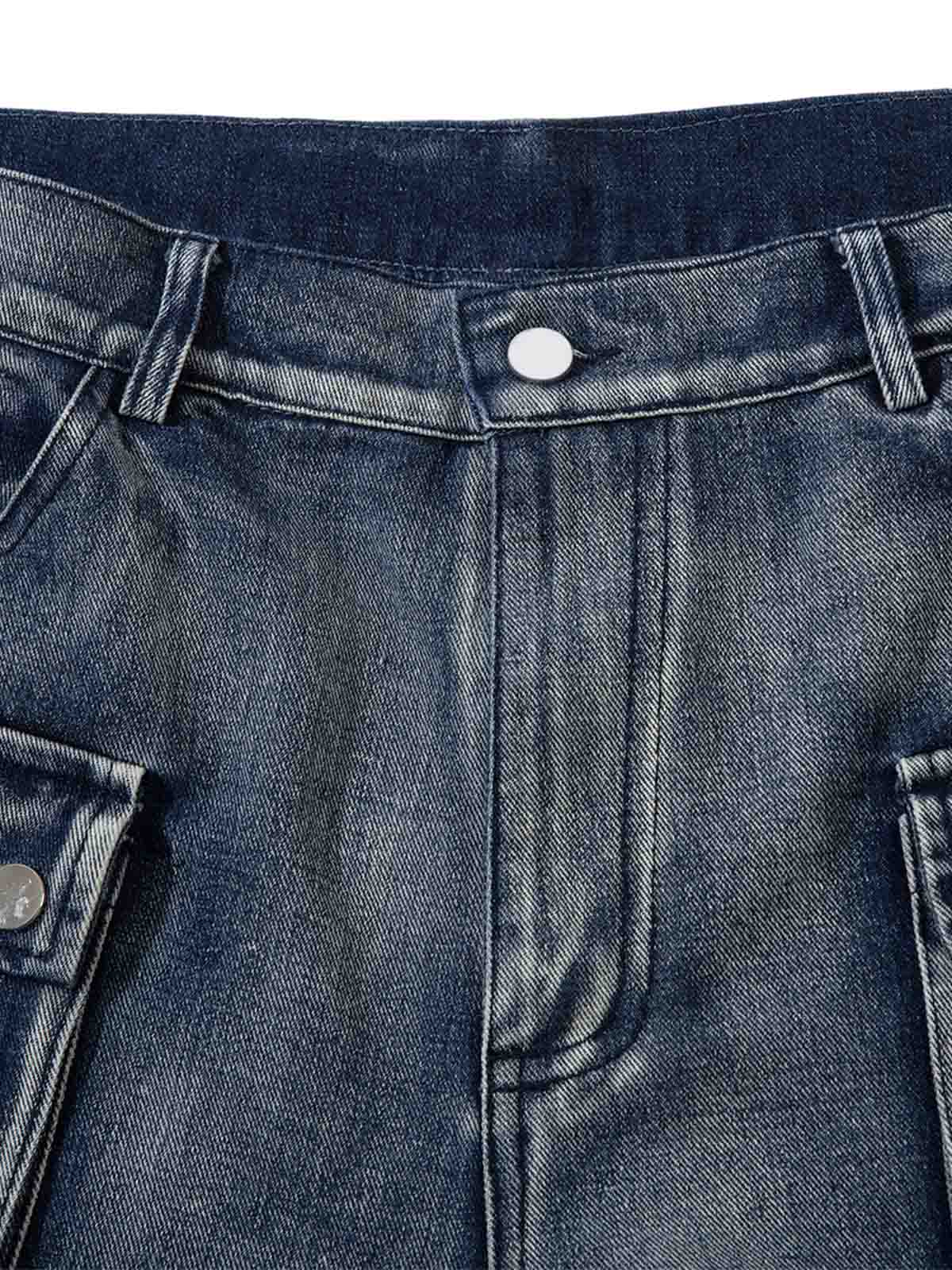 Upgrade your streetwear rotation with the High Street Embroidery Hip Hop Jeans. Crafted from a durable cotton blend, these jeans feature a utility-inspired design with multiple functional pockets, edgy zipper accents, and an adjustable waistband for a cus