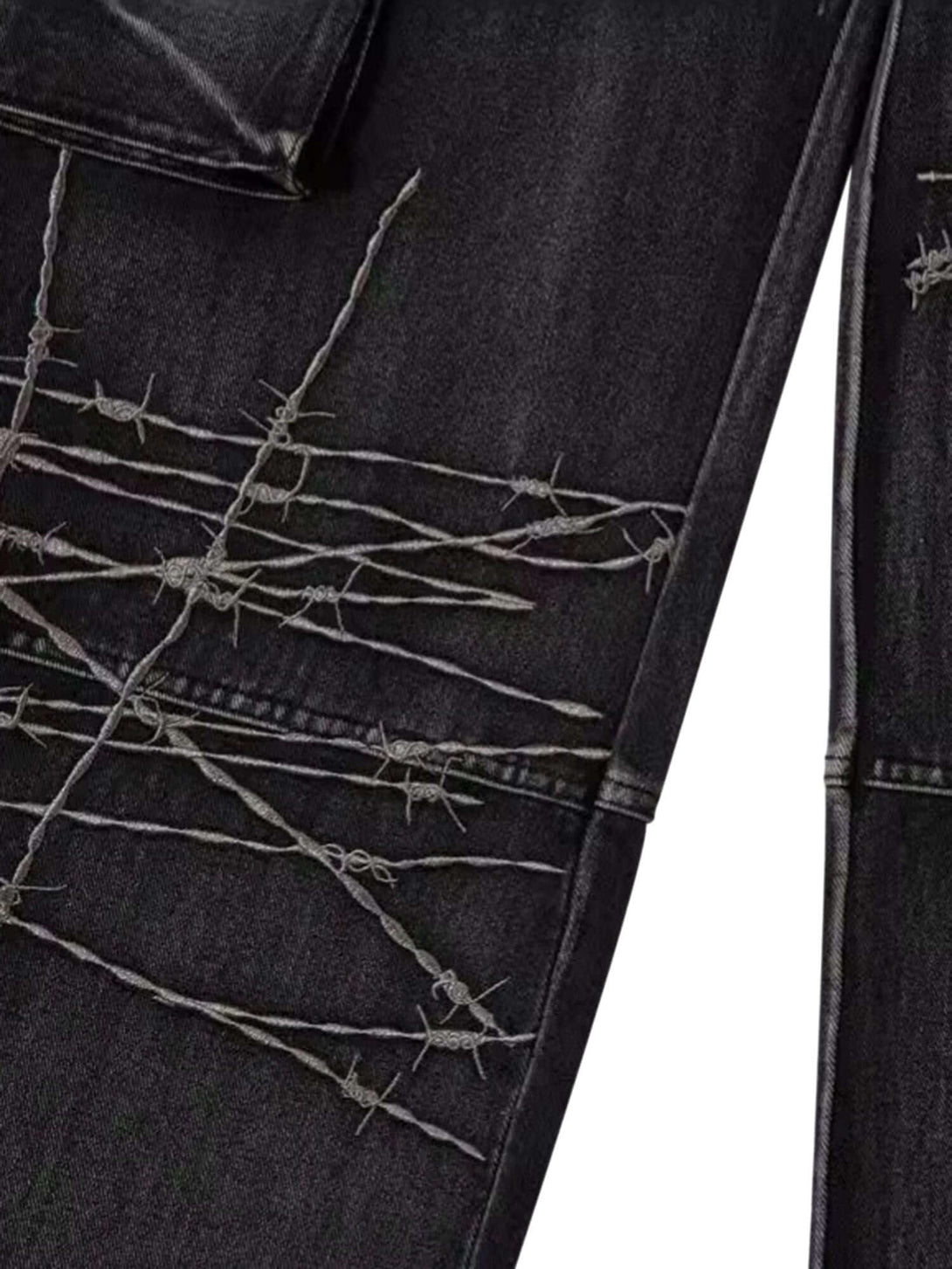 Upgrade your streetwear rotation with the High Street Embroidery Hip Hop Jeans. Crafted from a durable cotton blend, these jeans feature a utility-inspired design with multiple functional pockets, edgy zipper accents, and an adjustable waistband for a cus