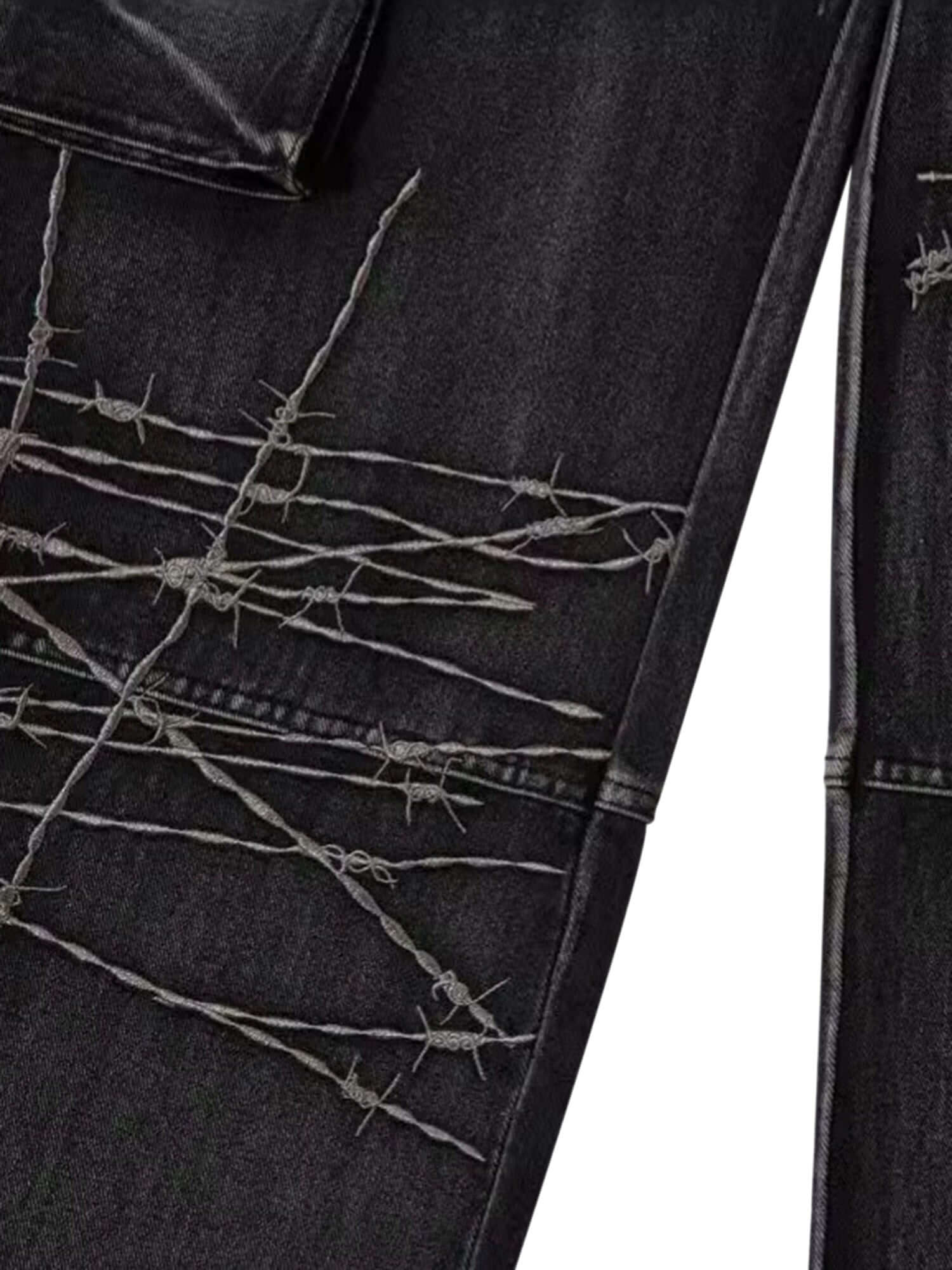 Upgrade your streetwear rotation with the High Street Embroidery Hip Hop Jeans. Crafted from a durable cotton blend, these jeans feature a utility-inspired design with multiple functional pockets, edgy zipper accents, and an adjustable waistband for a cus
