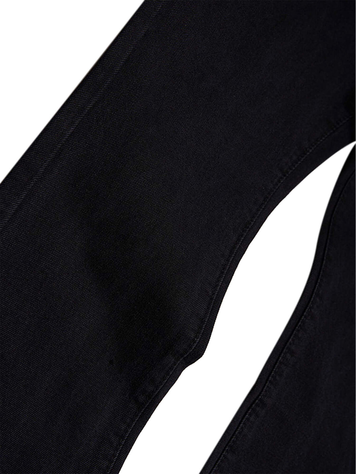 Totenkopf Flared Jeans – Schwarz, Bein im Detail | XoKool