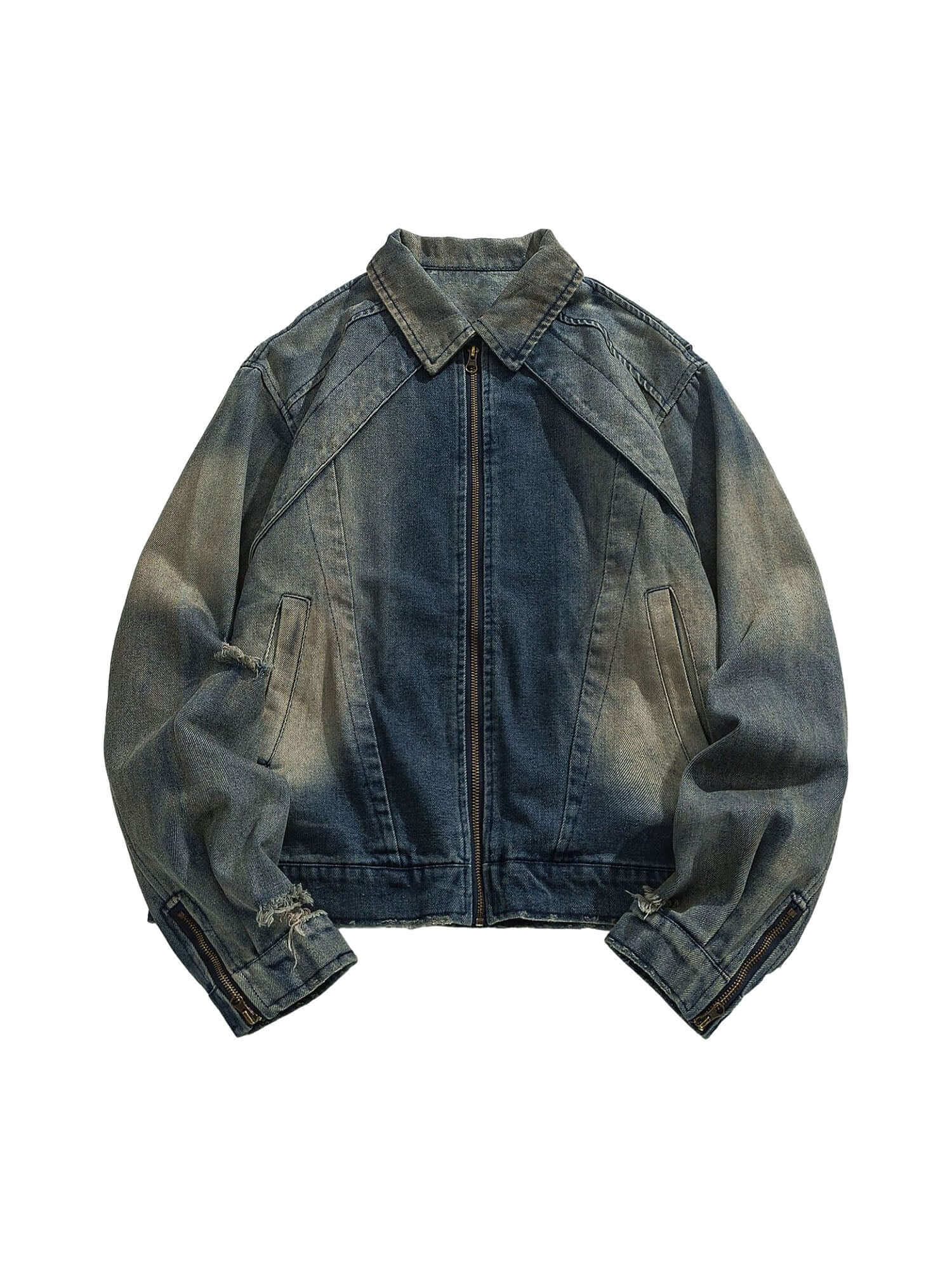 Elevate your casual streetwear with the High Street Hip-hop Distressed Washed Denim Jacket — a bold blend of vintage flair and modern edge. Made from durable denim, this jacket features a unique distressed finish, ribbed cuffs and hem for a snug fit, and