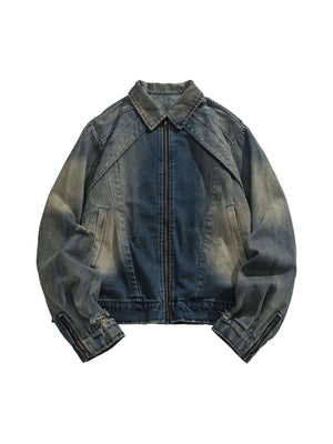 Elevate your casual streetwear with the High Street Hip-hop Distressed Washed Denim Jacket — a bold blend of vintage flair and modern edge. Made from durable denim, this jacket features a unique distressed finish, ribbed cuffs and hem for a snug fit, and
