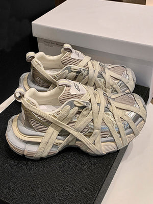Zapatos dad chunky – par beige sobre la caja | XoKool