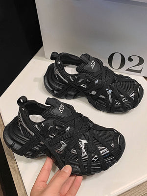 Zapatos dad chunky – par negro sobre la caja | XoKool