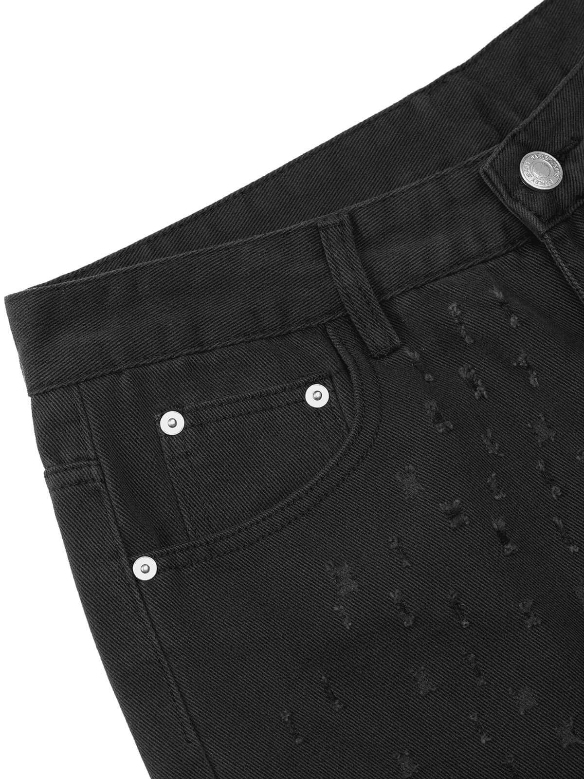 Bring effortless edge to your summer wardrobe with the High Street Niche Design Ripped Denim Shorts — a sleek and versatile staple. Crafted from durable cotton denim, these shorts feature a clean front, practical back pockets, and a classic zipper fly wit