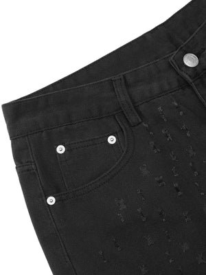 Bring effortless edge to your summer wardrobe with the High Street Niche Design Ripped Denim Shorts — a sleek and versatile staple. Crafted from durable cotton denim, these shorts feature a clean front, practical back pockets, and a classic zipper fly wit
