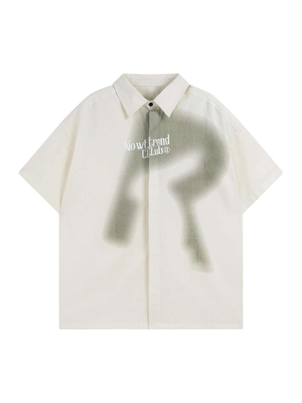Refresh your everyday style with the High Street Versatile Short Sleeved Shirt — a modern piece that balances comfort with artistic flair. Crafted from a breathable cotton blend, this shirt features a clean collared neckline, minimalist abstract art print