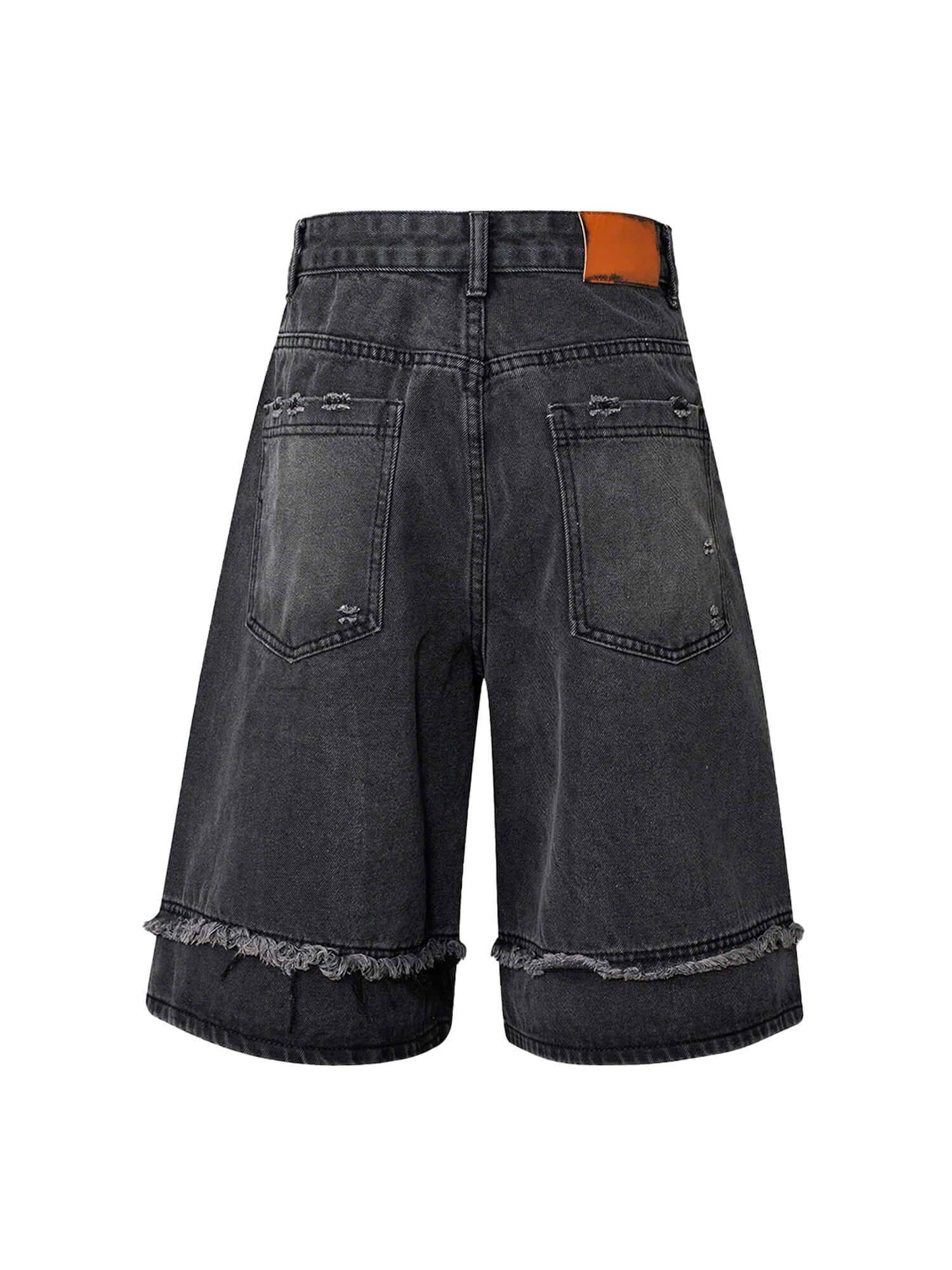 Upgrade your street style with the High Street Washed Distressed Denim Shorts. Crafted from durable denim, these shorts feature a trendy washed finish with distressed accents and bold embroidery for a unique, fashion-forward look. The multiple pockets add