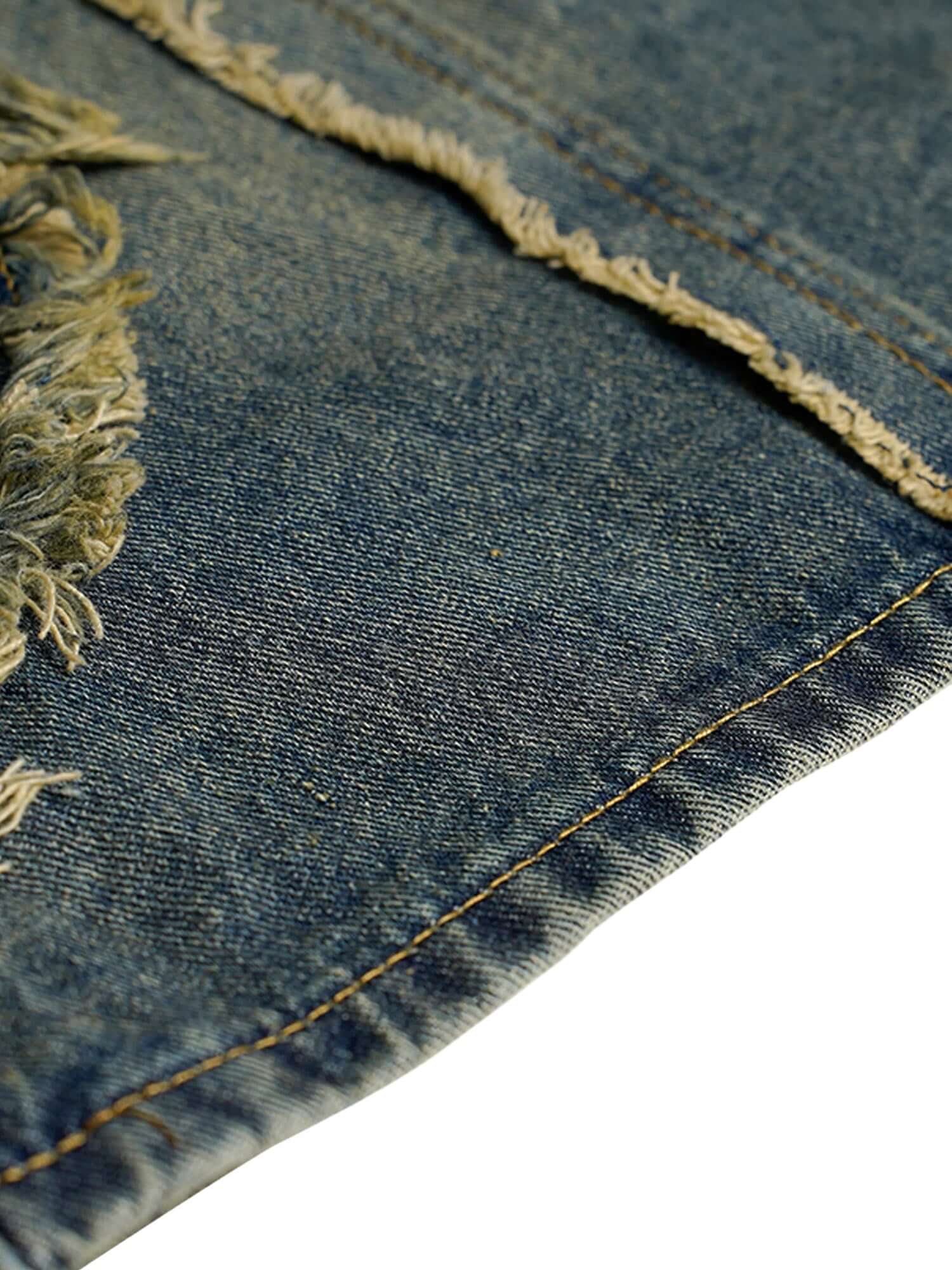 Upgrade your street style with the High Street Washed Distressed Denim Shorts. Crafted from durable denim, these shorts feature a trendy washed finish with distressed accents and bold embroidery for a unique, fashion-forward look. The multiple pockets add