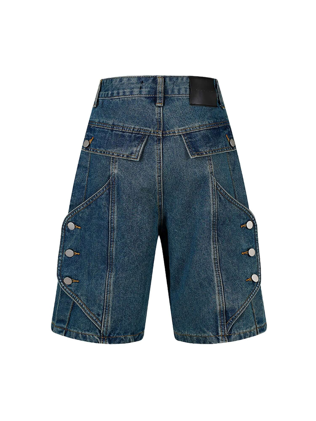 Refresh your casual wardrobe with the High Street Washed Distressed Denim Shorts — the perfect blend of edgy and chic. Made from soft, durable denim, these shorts feature trendy pearl button accents, side pockets for functionality, and a fashionable distr