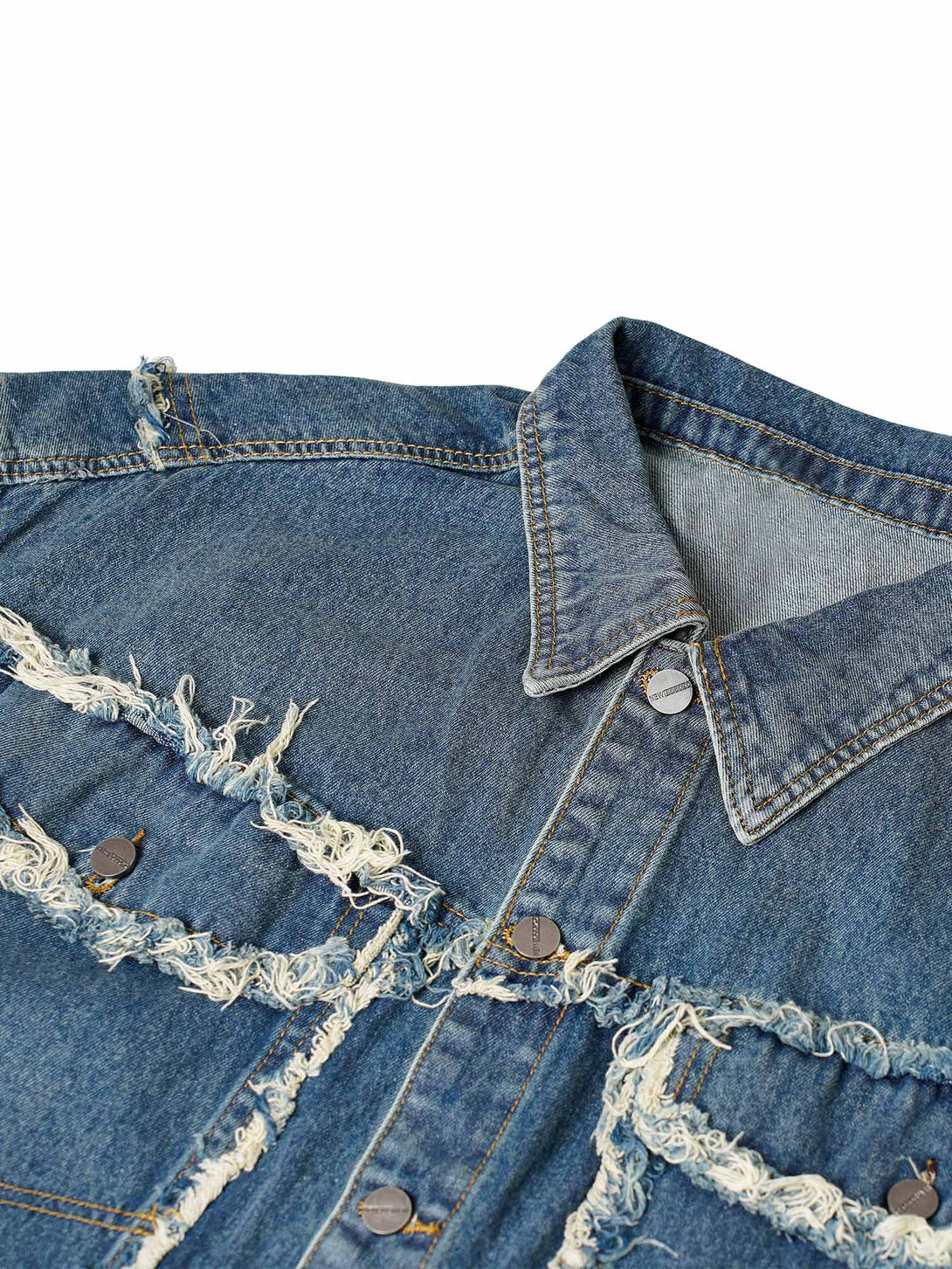 Add a rugged edge to your wardrobe with the High Street Washed Raw Edge Denim Vest. Made from durable denim, this sleeveless vest features frayed hems, distressed detailing, and classic chest pockets for a worn-in, vintage-inspired look. The button closur
