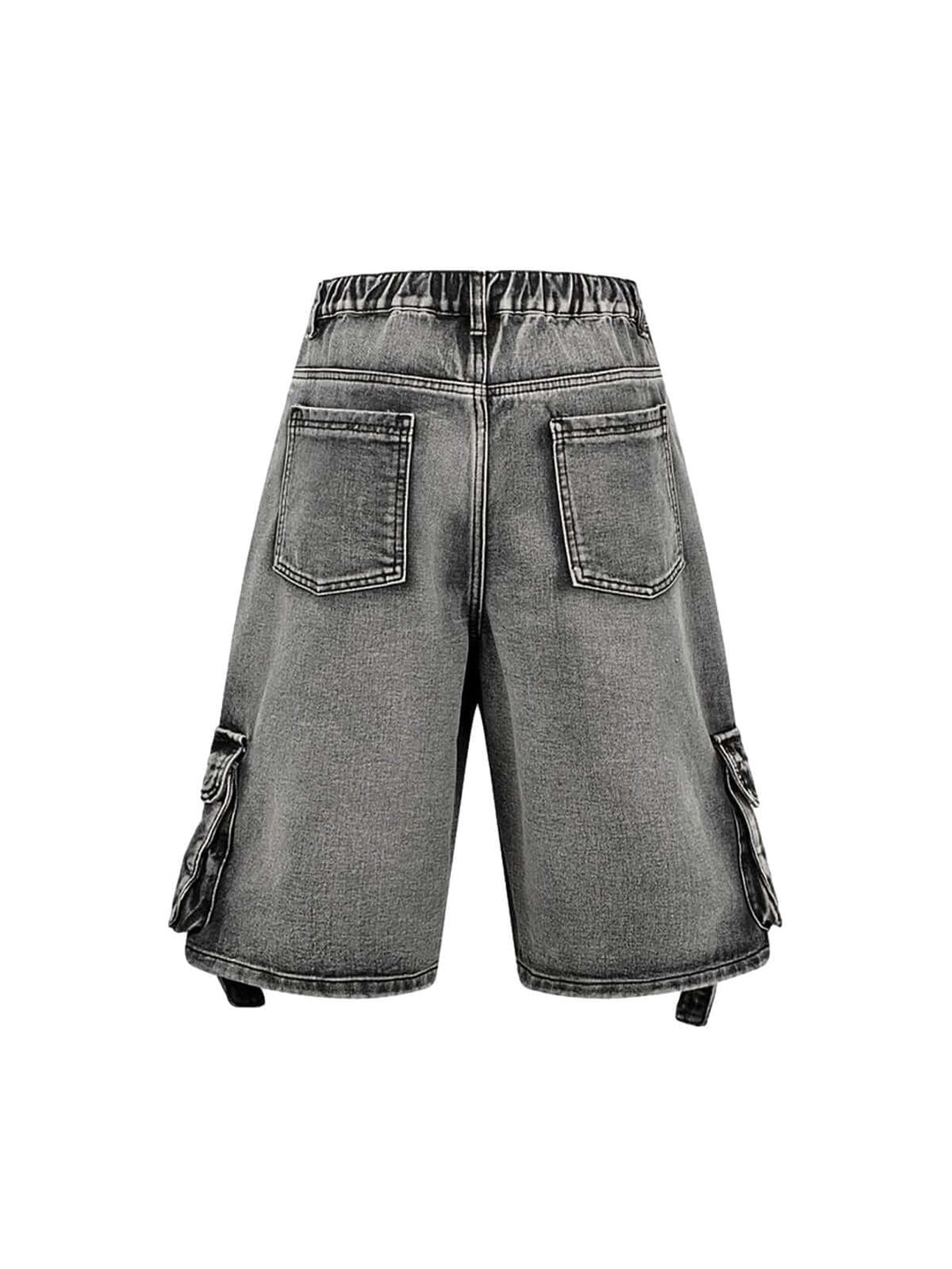 Get functionality and style in one with the High-Waisted Multi-Pocket Denim Cargo Shorts — a must-have for urban explorers and casual trendsetters. Crafted from premium denim fabric, these shorts feature a relaxed fit, a comfortable elastic waistband, mul