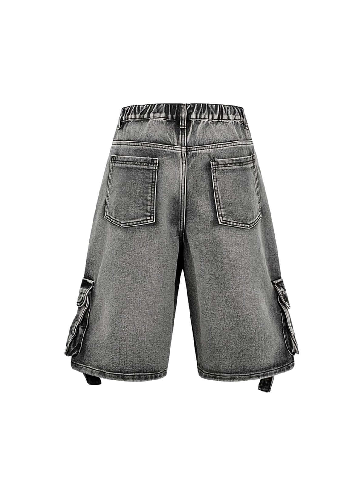 Get functionality and style in one with the High-Waisted Multi-Pocket Denim Cargo Shorts — a must-have for urban explorers and casual trendsetters. Crafted from premium denim fabric, these shorts feature a relaxed fit, a comfortable elastic waistband, mul
