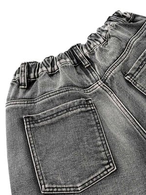 Get functionality and style in one with the High-Waisted Multi-Pocket Denim Cargo Shorts — a must-have for urban explorers and casual trendsetters. Crafted from premium denim fabric, these shorts feature a relaxed fit, a comfortable elastic waistband, mul