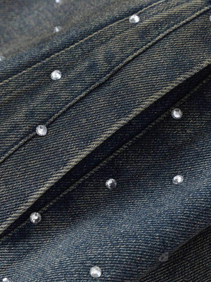 Bring vintage attitude to your wardrobe with the Hip-hop Beaded Washed Denim Jacket — a standout fusion of rugged style and everyday comfort. Crafted from durable denim, this jacket features a unique distressed wash, button closure, chest pockets, and a c