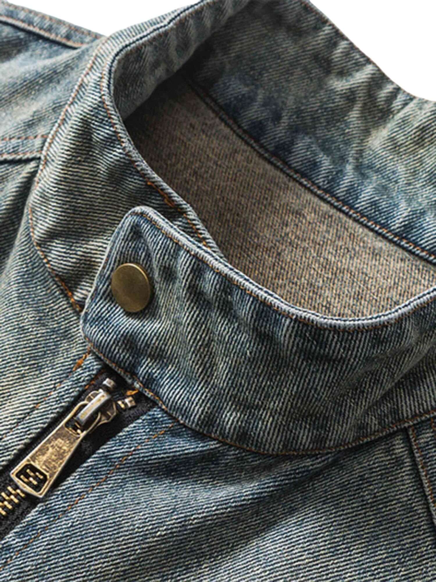 Elevate your streetwear with the Hip Hop Badge Embroidered Do Over Denim Jacket. Made from durable denim, this standout piece features eye-catching embroidered text and graphics across the sleeves and chest, giving it bold personality and hip-hop attitude