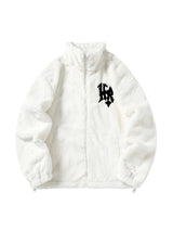 Stay sharp and stylish with the Hip-hop Letter Stand Collar Fur Jacket — a lightweight essential that blends urban attitude with casual comfort. Designed with a clean stand collar, front zipper closure, and an embroidered logo detail, this jacket is perfe