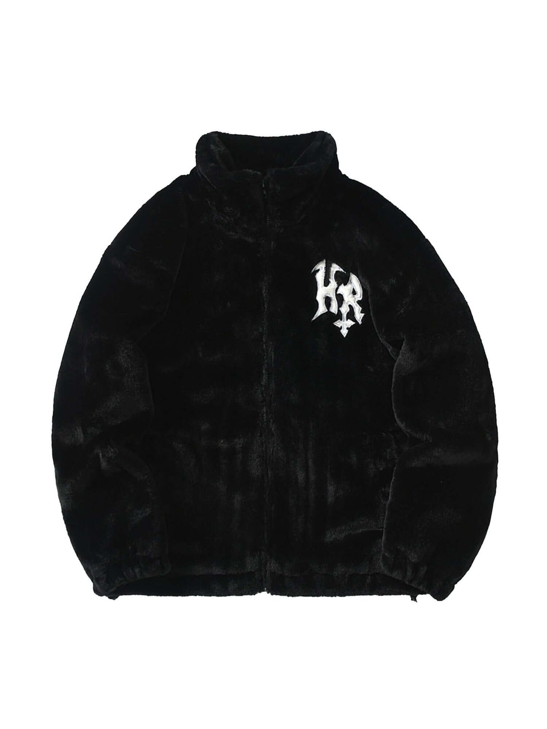 Stay sharp and stylish with the Hip-hop Letter Stand Collar Fur Jacket — a lightweight essential that blends urban attitude with casual comfort. Designed with a clean stand collar, front zipper closure, and an embroidered logo detail, this jacket is perfe