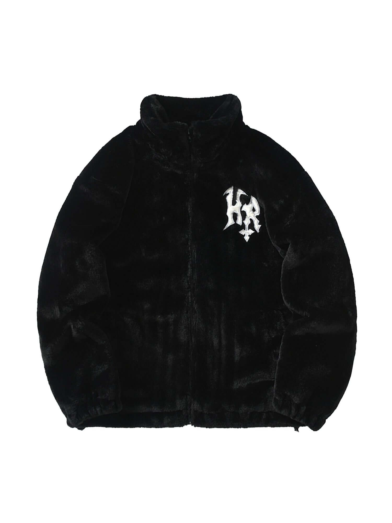 Stay sharp and stylish with the Hip-hop Letter Stand Collar Fur Jacket — a lightweight essential that blends urban attitude with casual comfort. Designed with a clean stand collar, front zipper closure, and an embroidered logo detail, this jacket is perfe