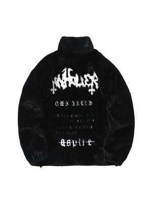 Stay sharp and stylish with the Hip-hop Letter Stand Collar Fur Jacket — a lightweight essential that blends urban attitude with casual comfort. Designed with a clean stand collar, front zipper closure, and an embroidered logo detail, this jacket is perfe