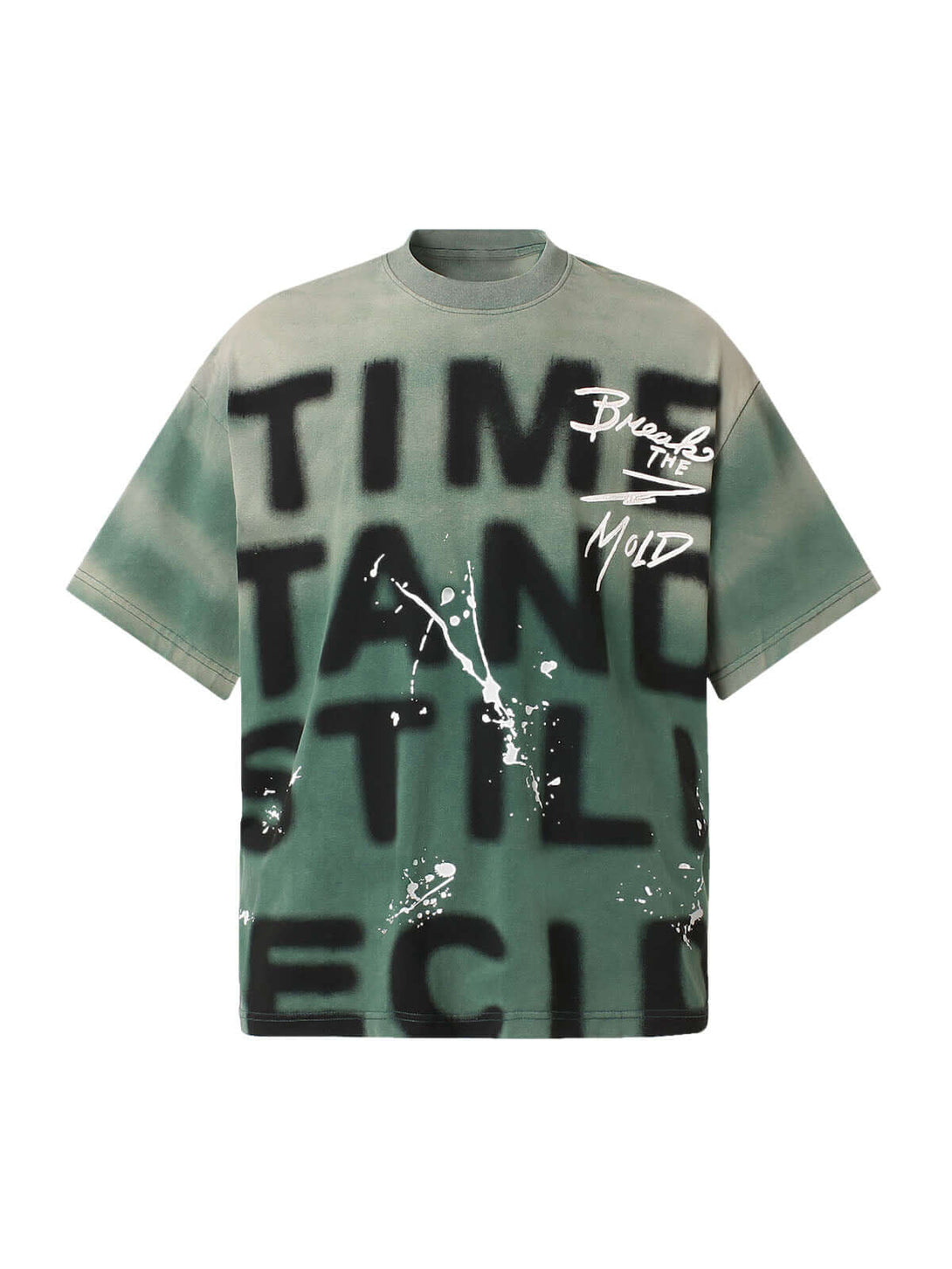 Show off your bold side with the Ink Splash Letter Print T Shirt — a standout piece blending street style with artistic expression. Made from a soft cotton blend, this tee features a relaxed fit, classic crew neck, and a vibrant tie-dye pattern layered wi