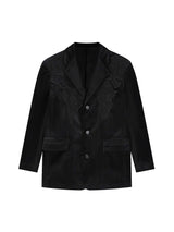 Lace Map Logo Velvet Suit Streetwear
