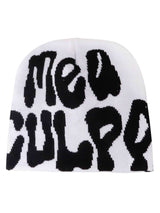 Make a bold statement this winter with the Letter Knitted Hat — featuring standout "Mea Culpa" typography and ultra-soft knit construction. Designed for both comfort and street-style edge, this beanie offers a snug, stretchy fit that keeps you warm while