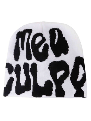 Make a bold statement this winter with the Letter Knitted Hat — featuring standout "Mea Culpa" typography and ultra-soft knit construction. Designed for both comfort and street-style edge, this beanie offers a snug, stretchy fit that keeps you warm while