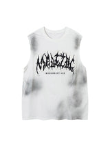 Letter Patchwork Gradient Tank Top Streetwear