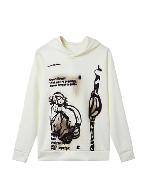 Add cultural flair to your wardrobe with the Line Painted Character Hoodie — a bold blend of comfort and street style. Made from a soft cotton blend, this hoodie features long sleeves, ribbed cuffs and hem, and a relaxed fit for all-day wear. The standout