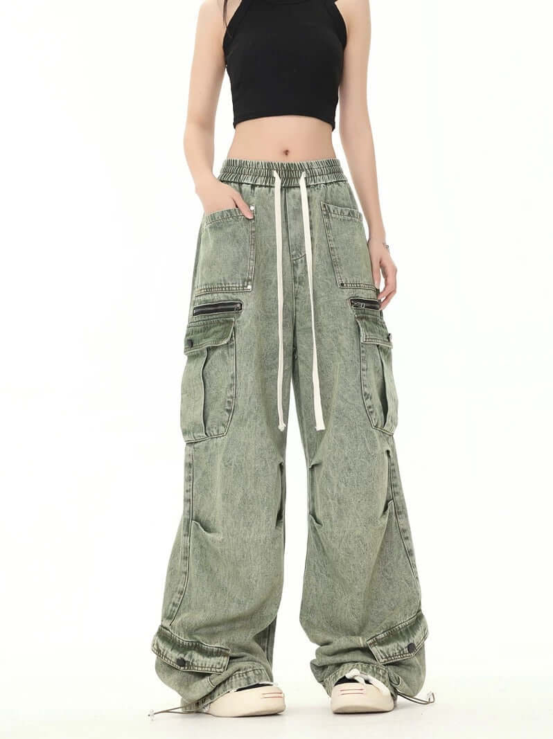 Loose Straight Casual Work Pants Streetwear - image 3