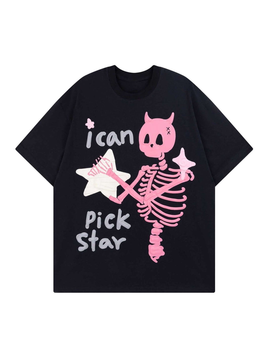 Inject playful attitude into your wardrobe with the Made Retro Skull Letter Foam T Shirt. Crafted from soft, breathable cotton, this standout tee features a quirky skeleton pig graphic surrounded by stars and a bold slogan print. With its classic crew nec