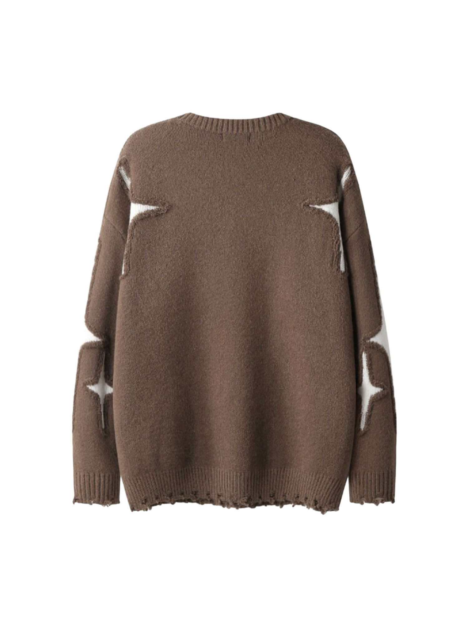Turn heads with the Maillard Star Tassel Ripped Sweater — a bold blend of comfort and creativity. Made from soft knit fabric, this sweater features a unique cutout design, long sleeves, and whimsical star embroidery with playful tassel accents. Designed f