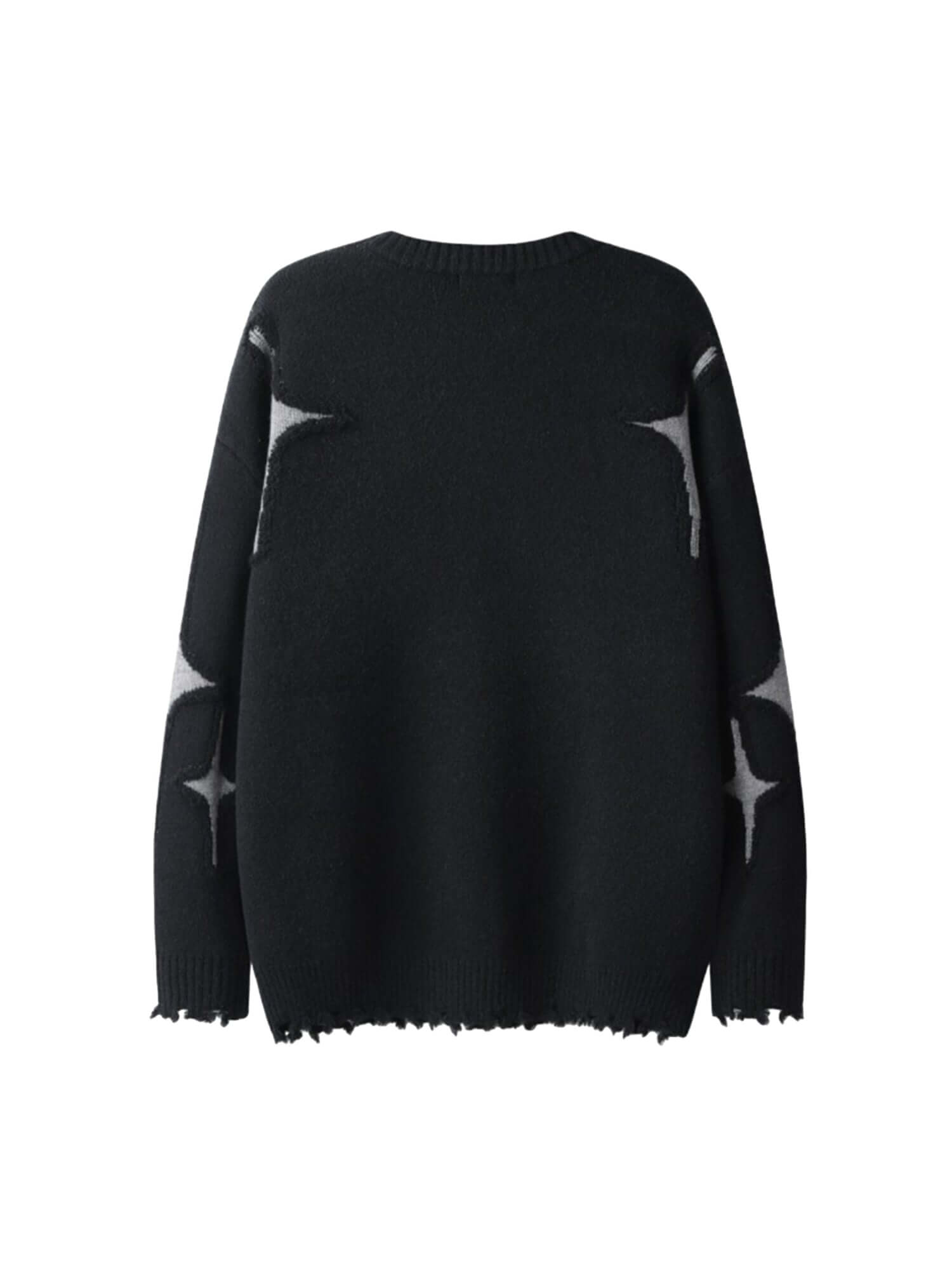 Turn heads with the Maillard Star Tassel Ripped Sweater — a bold blend of comfort and creativity. Made from soft knit fabric, this sweater features a unique cutout design, long sleeves, and whimsical star embroidery with playful tassel accents. Designed f