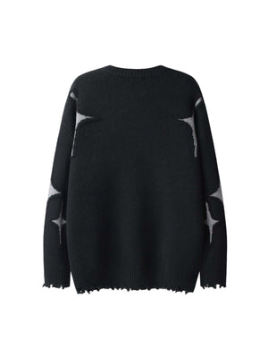Turn heads with the Maillard Star Tassel Ripped Sweater — a bold blend of comfort and creativity. Made from soft knit fabric, this sweater features a unique cutout design, long sleeves, and whimsical star embroidery with playful tassel accents. Designed f