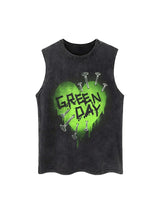 American Retro Love Graffiti Vests Rock Inspired Streetwear - 6006