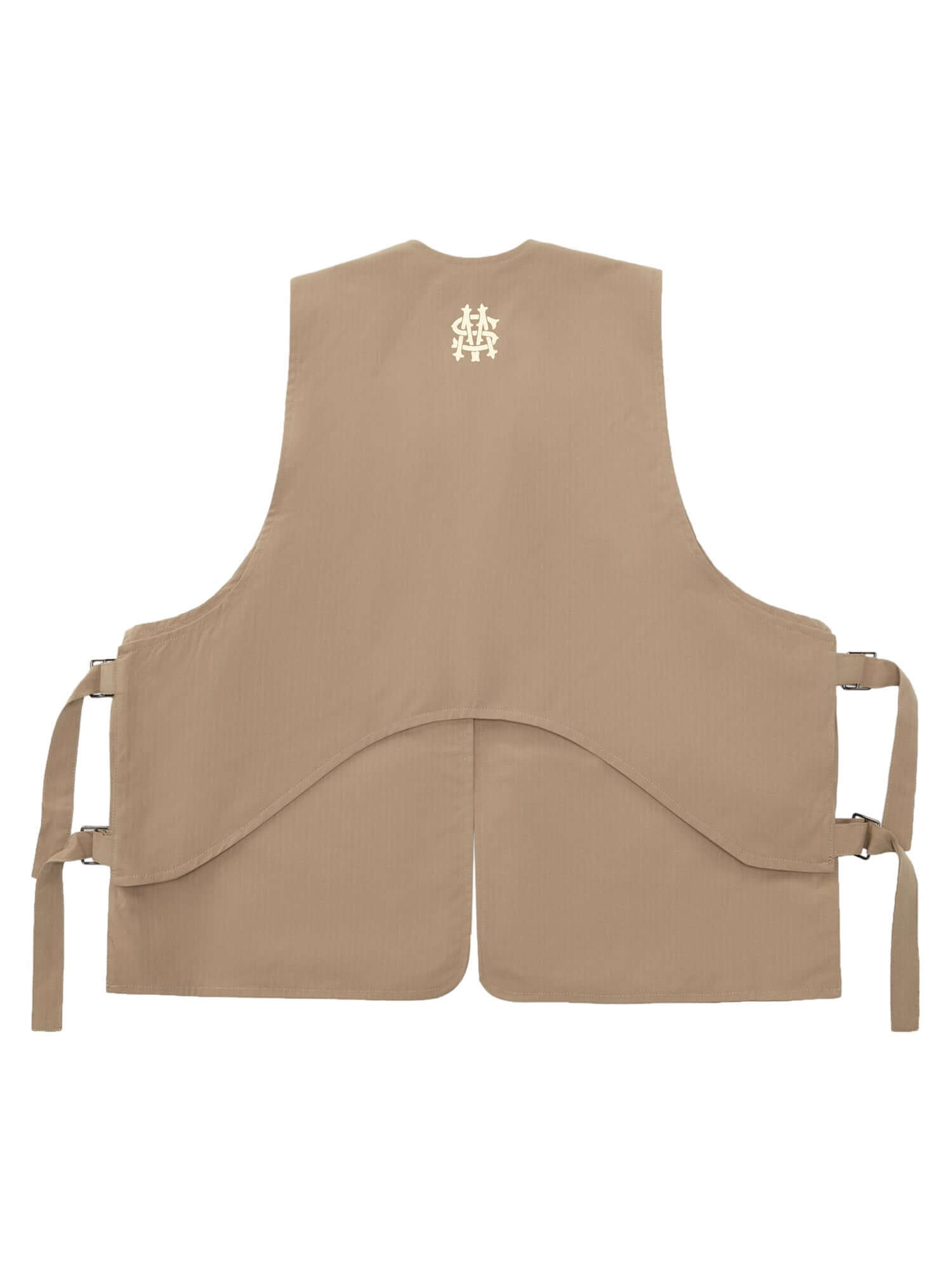 Skeleton Print Padded Cargo Vest Reflective Streetwear Style - 10401