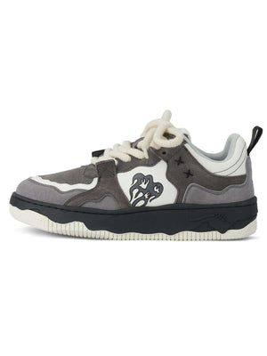 Step into bold streetwear with the Monochrome Shadowwave Heavy Duty Street Sneakers. Built for comfort and edge, these sneakers feature a rugged canvas upper, chunky rubber sole, and a stylish camouflage print that commands attention. Reflective laces add