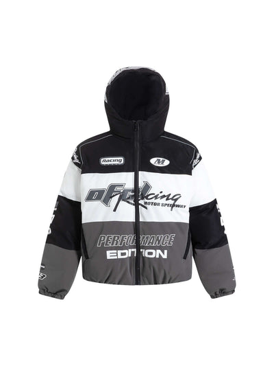 Motorcycle Racing Puffer Jacket Streetwear Winter Style