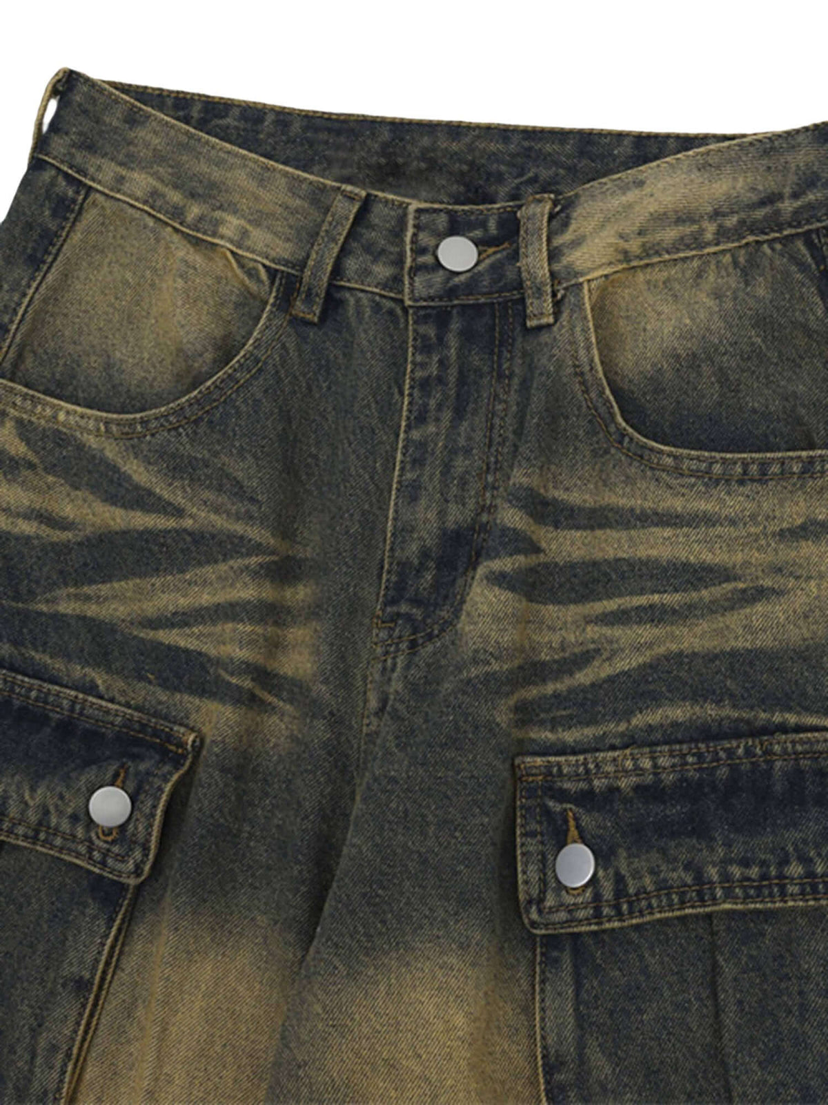 Getönte Cargo Jeans – Nahaufnahme Bund | XoKool