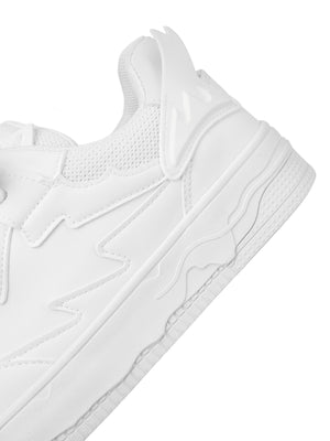 Skate Schuhe mit Blitz – Weiß, Nahaufnahme der Seite | XoKool