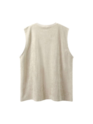 Upgrade your warm-weather essentials with the Printed Crew Neck Casual Vest — a simple yet stylish piece designed for effortless comfort. Made from a soft and breathable cotton blend, this sleeveless vest features a relaxed fit, classic crew neckline, and