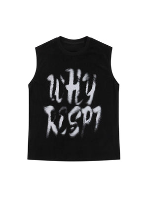 Bring bold energy to your outfit with the Retro Hip Hop Abstract Letter Print Vest. Made from 100% breathable cotton, this sleeveless piece features a classic crew neck and an abstract graphic print with strong typographic elements that scream attitude. D