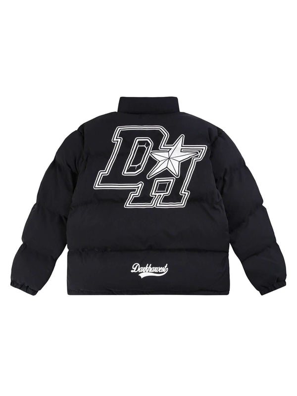 Stay warm and make a statement with the Retro Letter Print Down Jacket. Designed with insulated padding and a durable nylon shell, this winter-ready piece features a bold reflective D2 logo that brings vintage vibes with a modern twist. The ribbed cuffs a
