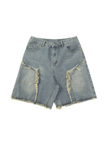 Add vintage attitude to your look with the Retro Stitching Diamonds Embroidery Shorts — a bold streetwear staple made for warm-weather edge. Crafted from sturdy denim, these shorts feature distressed details, a raw hem finish, side pockets, and intricate
